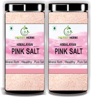 Hobby Herbs Himalayan Pink Salt 900gm ( 2 x 450gm ) (Sendha Namak) | Rock Salt Powder | Himalayan Pink Salt
