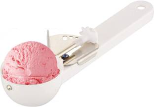 Alpyog Handheld Plastic Ice Cream Serving Scoop and Scooper Kitchen Tool for Home Stainless Steel Ice-cream Spoon