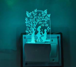 jkart Multicolour 3D ” You Are My Life ” Beautiful Colour Changing Lamp For Decor/Gift Night Lamp