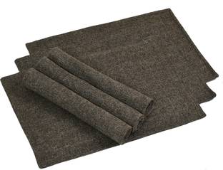 YELLOW WEAVES Rectangular Pack of 6 Table Placemat