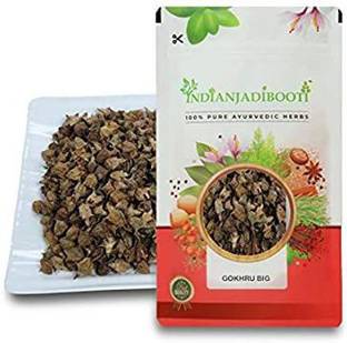 IndianJadiBooti Pure Gokhru Big- Gokharu Bada - Pedalium Murex - Large Caltrops Seeds, 100 Grams