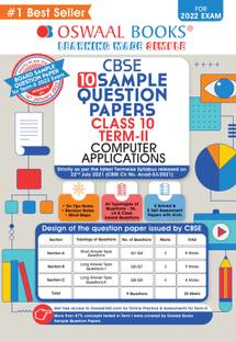 Oswaal CBSE Term 2 Computer Application Class 10 Sample Question Papers Book (For 2022 Exam)