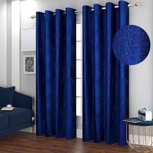 Fabrilia 274 cm (9 ft) Polyester Room Darkening Long Door Curtain (Pack Of 2)