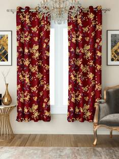 Flipkart SmartBuy 150 cm (5 ft) Window Polyester Semi Transparent Curtain (Pack Of 2)