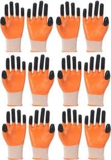 NARV 6-Tiger Print Cut Restitance Chemical Indrustry Contruction Workers Agrilacture Nylon, Nitrile  Safety Gloves
