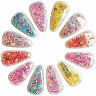HOMEMATES 12Pcs Sequins Snap Hair Clips for Baby Girls Kids Glitter Hair Accessories Clip. Hair Clip