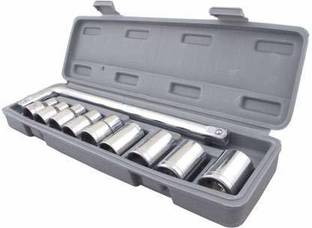 ravariya graphics 10 in 1 Socket Wrench Spanner Set Automobile Repair Tool Box Precision Socket Set