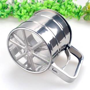 CRAZYGOL Sieve Cup Manual Sifter Powder Sieve Flour Sifter Sieve Tool Made Collapsible Strainer