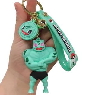 BORING P0KEMON Squirtle PIKACHU FITNESS Premium Build Quality Car & Bike Keychain Key Chain
