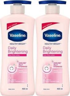 Vaseline DAILY BRIGHTENING TRIPLE SUNSCREENS HEALTHY BRIGHT BODY LOTION 400 ML X 2