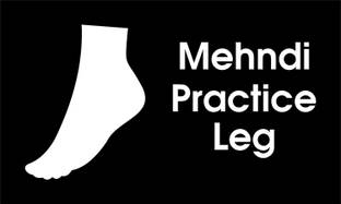 FLORIX Reusable Acrylic Mehndi Design Practice Lag Both Sides Reusable (White)