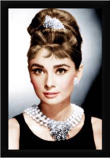 Braj Art Gallery Audrey Hepburn Breakfast at Tiffany Photo Frame Digital Reprint 19.5 inch x 13.5 inch Painting