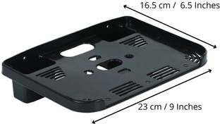 Digiway Set Top Box Stand With Double Remote Holder(Color-Black)Size: 23cm X 16cm X 5cm Plastic Wall Shelf