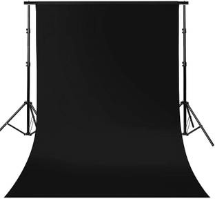 Stookin 8FTX12FT Black Screen Backdrop with 9FTX12 FT Photo Backdrop Kit Stand With Bag Tripod Kit