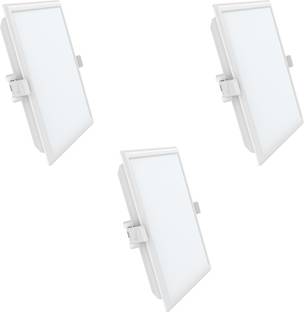 Fybros 8 Watt 100mm Cut Size Cool White Cube LED Panel Light 8w Square (Pack of 3) Recessed Ceiling Light Ceiling Lamp