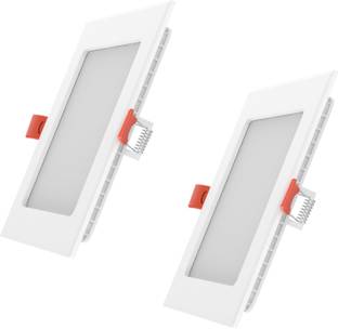 Fybros 12 Watt 150mm Cut Size Cool White Faro LED Panel Light 12w Square (Pack of 2) Recessed Ceiling Light Ceiling Lamp