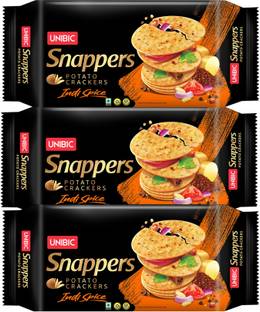 UNIBIC Snappers Potato Crackers - Indi Spicy Biscuit