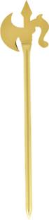 MissMister Brass Parshuram Farsa, Durga Kaali Weapon Stick Decorative Showpiece  -  24 cm
