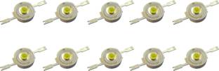 Wizzo (Pack of 10 Pieces) 3W Super Bright White SMD LED Diode Chip Light Bulb Lamp for Science Projects DIY Hobby Kit Torch, Flashlights, Warm White Light Electronic Hobby Kit