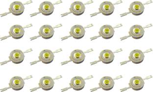 Wizzo (Pack of 20 Pieces) 3W Super Bright White SMD LED Diode Chip Light Bulb Lamp for Science Projects DIY Hobby Kit Torch, Flashlights, Warm White Light Electronic Hobby Kit
