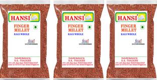 Hansi Finger millet whole (Ragi whole) 1.5 KG, 500G*3 Ragi