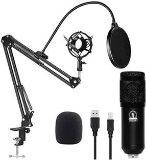 zhizuka USB Condenser Microphone Kit for Studio Recording BM800 - USB, Black Microphone