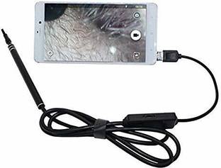 LEEGOAL 2 Meters Ear Otoscope USB Microscope Inspection Camera with 6 LED 5.5mm Len Size Security Camera