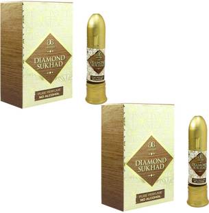 AROCHEM Set of 2 Sukhad Diamond Attar ithar concentrated perfume oil alcohol free - 6ml Floral Attar