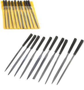 uptodatetools 10PCS Mini Needle Files kit Includes Tapered Round, Round, Three Square, Flat, Firmer Chisel Set
