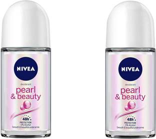NIVEA PEARL & BEAUTY WOMEN ROLL-ON EACH 50ML PACK OF 2 Deodorant Roll-on  -  For Women