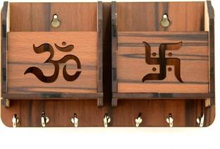 HouseOfWood Om swastik without pen Wood Key Holder