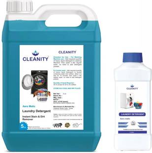 cleanity Premium Liquid Detergent for front load and top load machine(5+1 Liter) Lavender Liquid Detergent