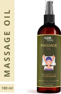 Clear Organic Sensual Massage Oil - Natural Essential Oils Infused