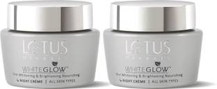 LOTUS HERBALS Whiteglow Skin Whitening & Brightening Nourishing Night Cream | 60g (Pack of 2)