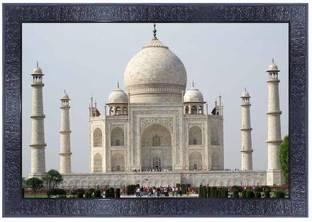 pnf Taj Mahal art Wood Frames with Acrylic Sheet (Glass)10975 Digital Reprint 10 inch x 14 inch Painting