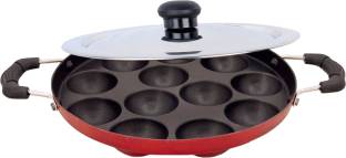 Flipkart SmartBuy 12 Cavities Non Stick Appam Patra with Lid and Side Handle with Lid 0.125 L capacity 23.5 cm diameter