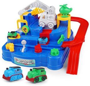 HALO NATION Car Adventure Train Toy Children Railway Track Interactive Smart Wheels Garage