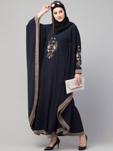 MRC Crepe Self Design Burqa With Hijab