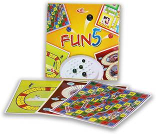 Shree Creations Fun 5 (5 In 1 Game Pack) Party & Fun Board Game