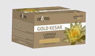 AlAroma Leafs Gold Kesar Bleach Cream|250g Bleach Cream+50g Activator+25g Pre Bleach Cleanser