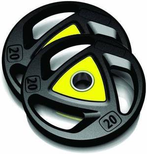 DTD 40 kg Olympic Triangle Weight Plates (20x2 )- 50 mm Hole, Color May Vary Home Gym Combo