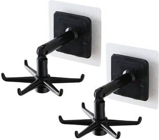 VVG TRADERS Wall mounting Self Adhesive 360 Degree Rotating Hook for Hanging, Hook 6