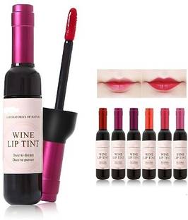 VBA 6 Colors Matte Liquid Lipstick Wine LipTint LipGloss MakeUp LipSticks WineBottle