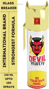 Devil Will Cry For Car and Home STRONGEST Pepper spray gun with glass breaker 110 ml, 90 shot Pepper Stream Spray