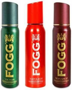 FOGG Victor,Napoleon, Monarch PACK OF 3 (120ML*3) Perfume  -  360 ml