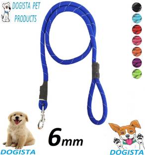 DOGISTA ROPE 6MM WITH STRONG HOOK & SLIVING COVER, COLOR MAY VARY 145 cm Dog Cord Leash