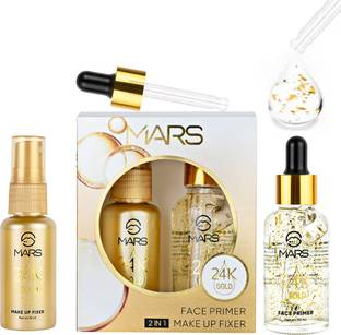 MARS 2 in 1 24 K Gold Primer and Makeup Setting Spray Primer - (Transparent) Primer  - 65 ml