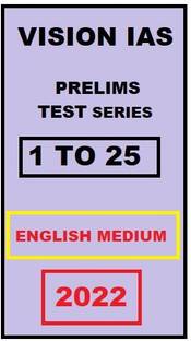 Vision Ias Prelims Test Series 2022 With Solution | English Medium | Spiral Bound