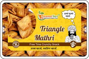 Seasonal Kart Homemade Mathri Snacks Triangle Namkeen Mathri, Healthy Snacks Crispy Matthi