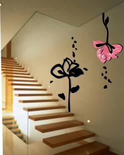 wildartcreation 48 cm Flower Wall Murals for Living Room Bedroom Sofa Backdrop Tv Wall Background Self Adhesive Sticker